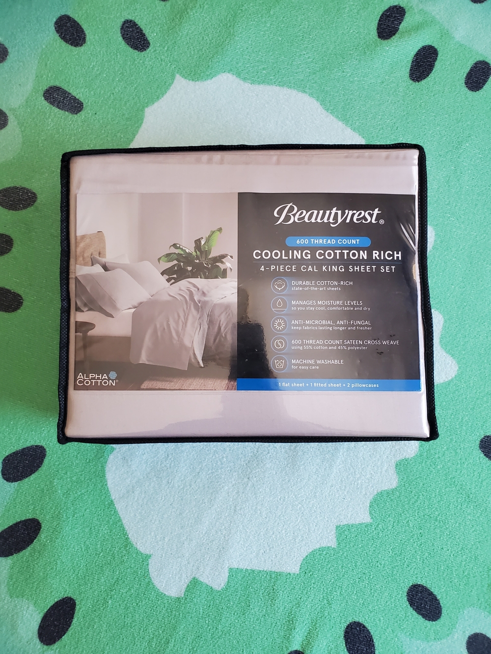 Beautyrest Cal-king 4 Piece Sheet Set - Gray